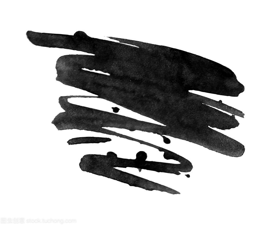 抽象的黑色油墨污点背景